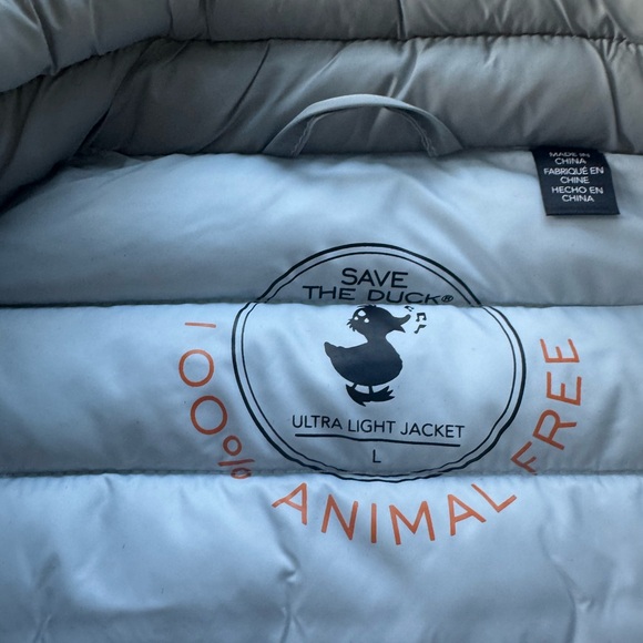 Save the Duck Light Gray Quilted Vest - Picture 2 of 2